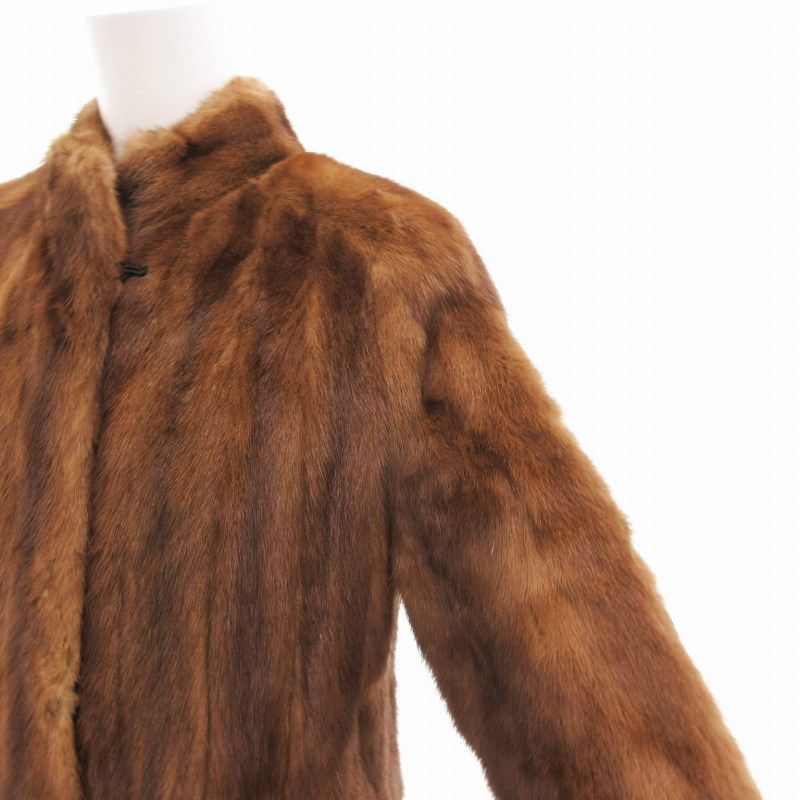 エンバ EMBA Lunaraine ミンクファー ロング コート 毛皮 茶 ブラウン