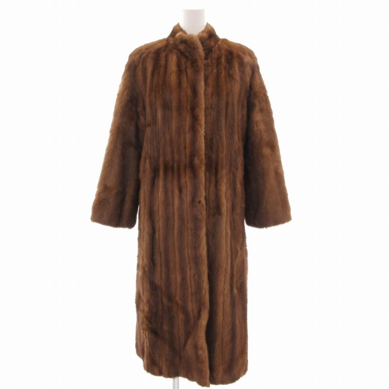 エンバ EMBA Lunaraine ミンクファー ロング コート 毛皮 茶 ブラウン