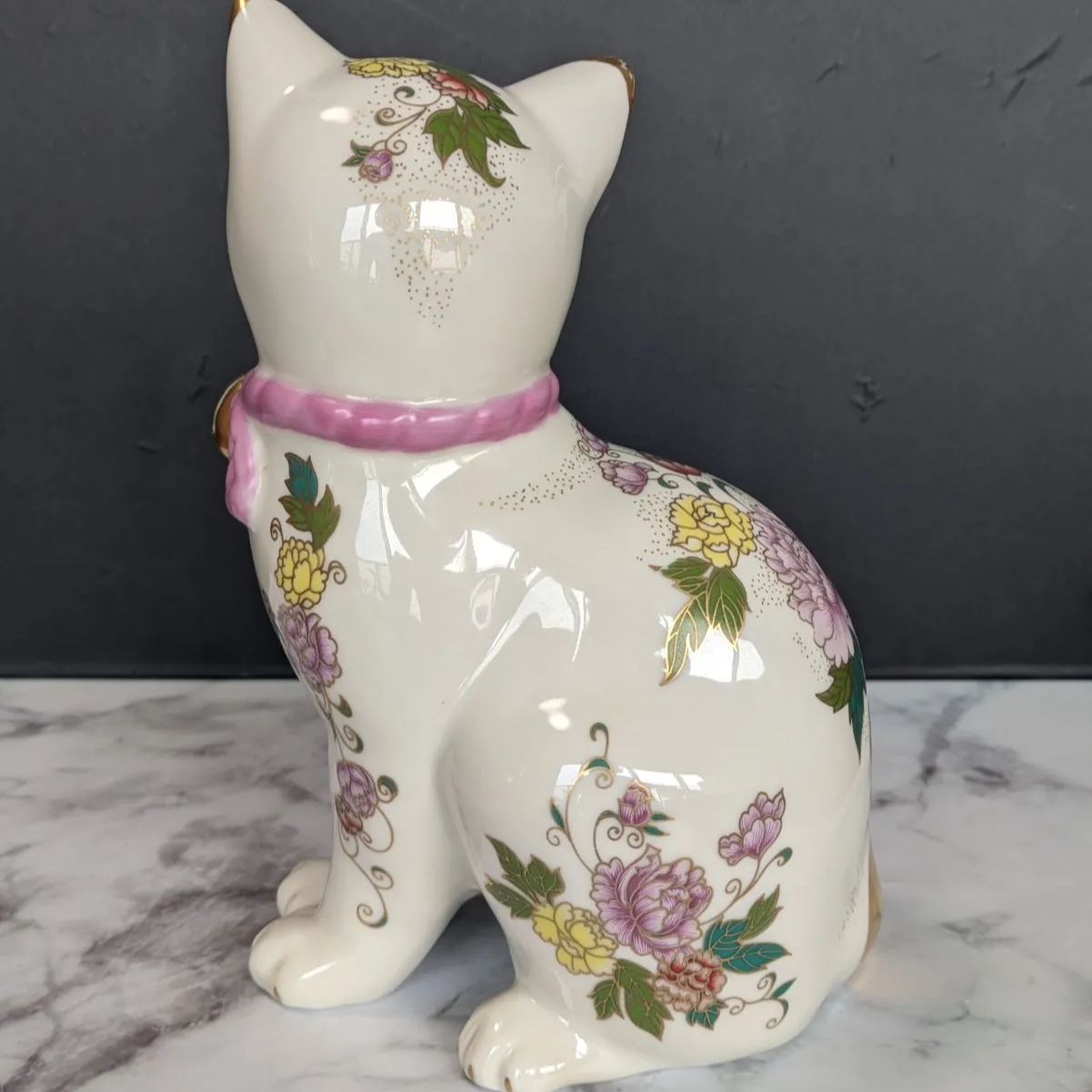 フランクリンミント ハンドペイント フィギュリン 猫 置物 陶器 美品 日本製 フランクリンミント ハンドペイント フィギュリン 猫 置物 陶器 美品