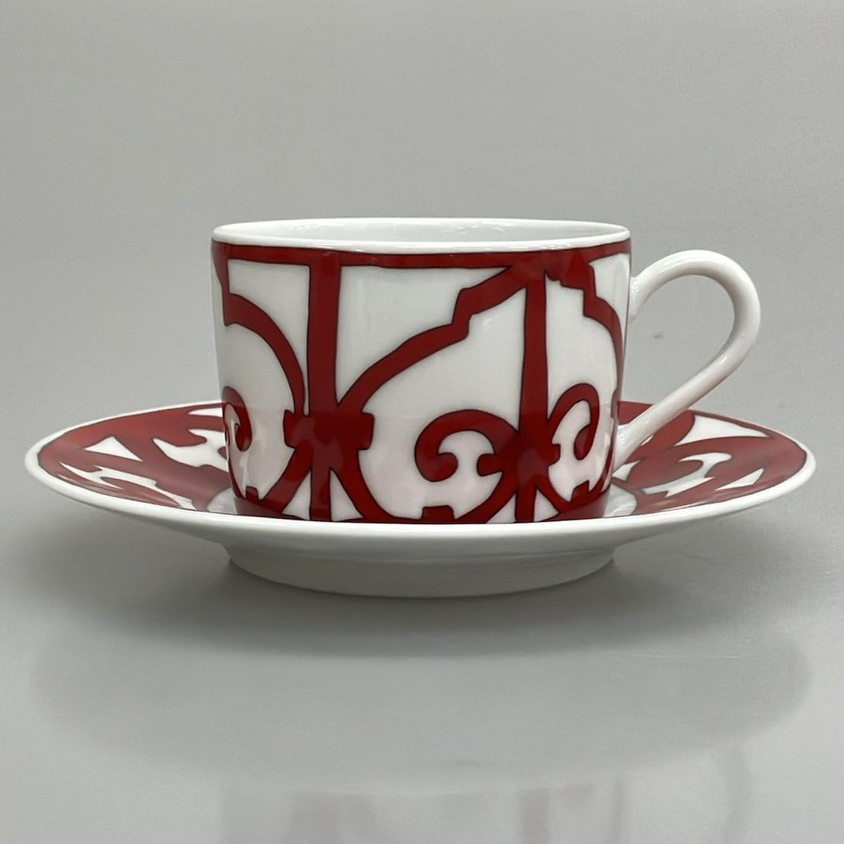 HERMES エルメス カップ ソーサー ガダルキヴィール 11016 P 白 ボルドー