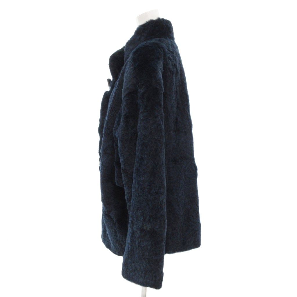 エンバ EMBA ファーコート 毛皮 シェアードミンク ショート丈 紺