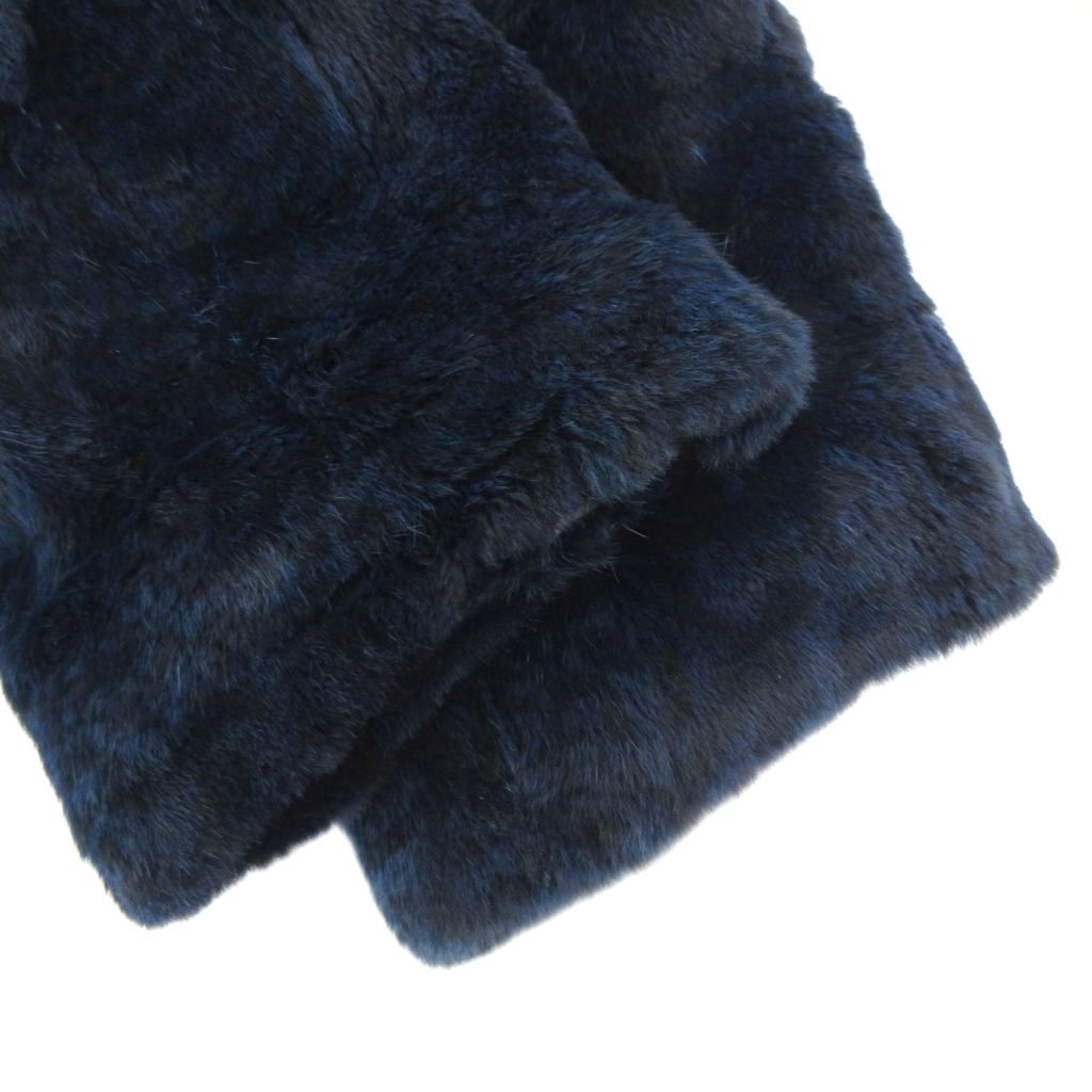 エンバ EMBA ファーコート 毛皮 シェアードミンク ショート丈 紺