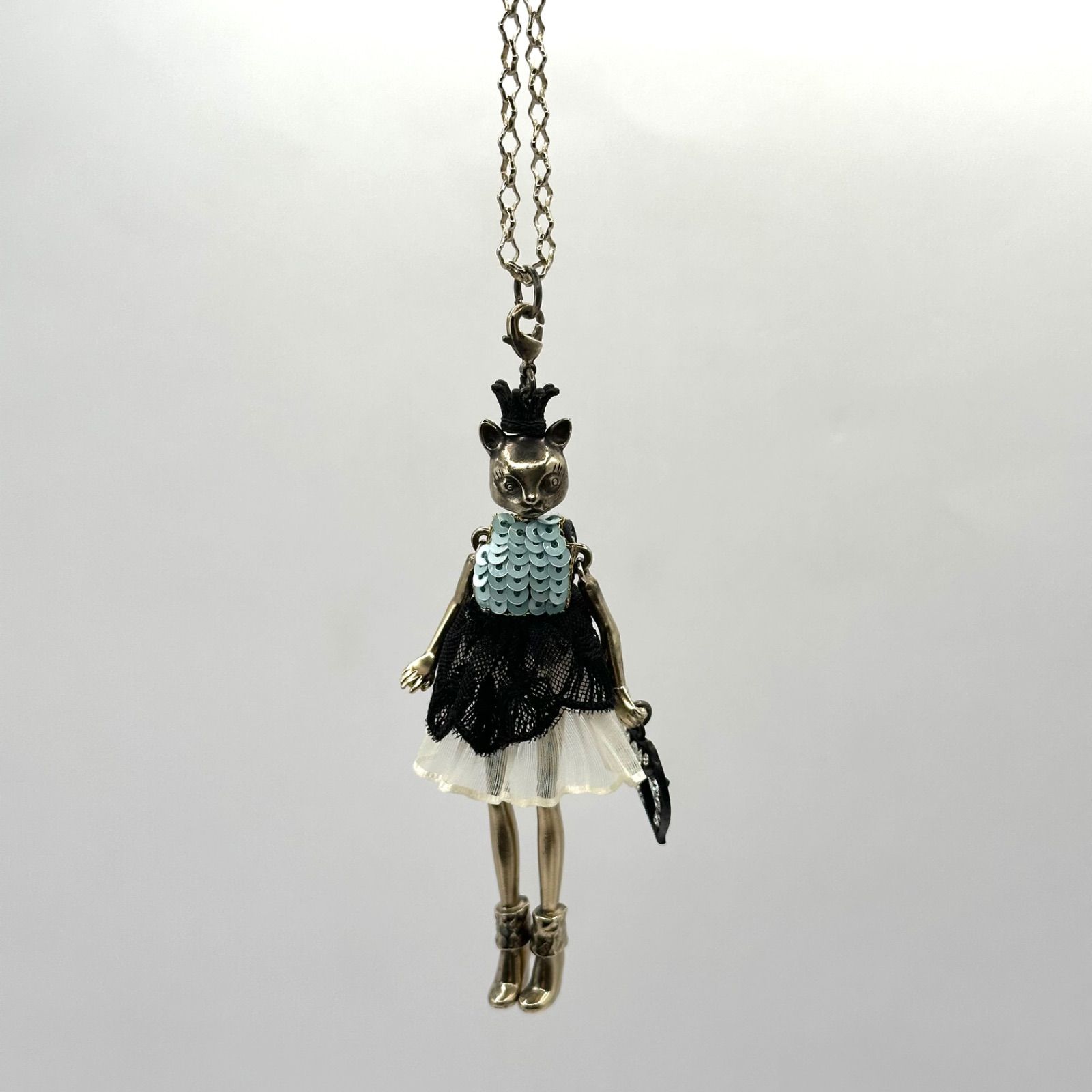 希少】Servane Gaxotte セルバンギャゾット ネックレス 猫 キャット