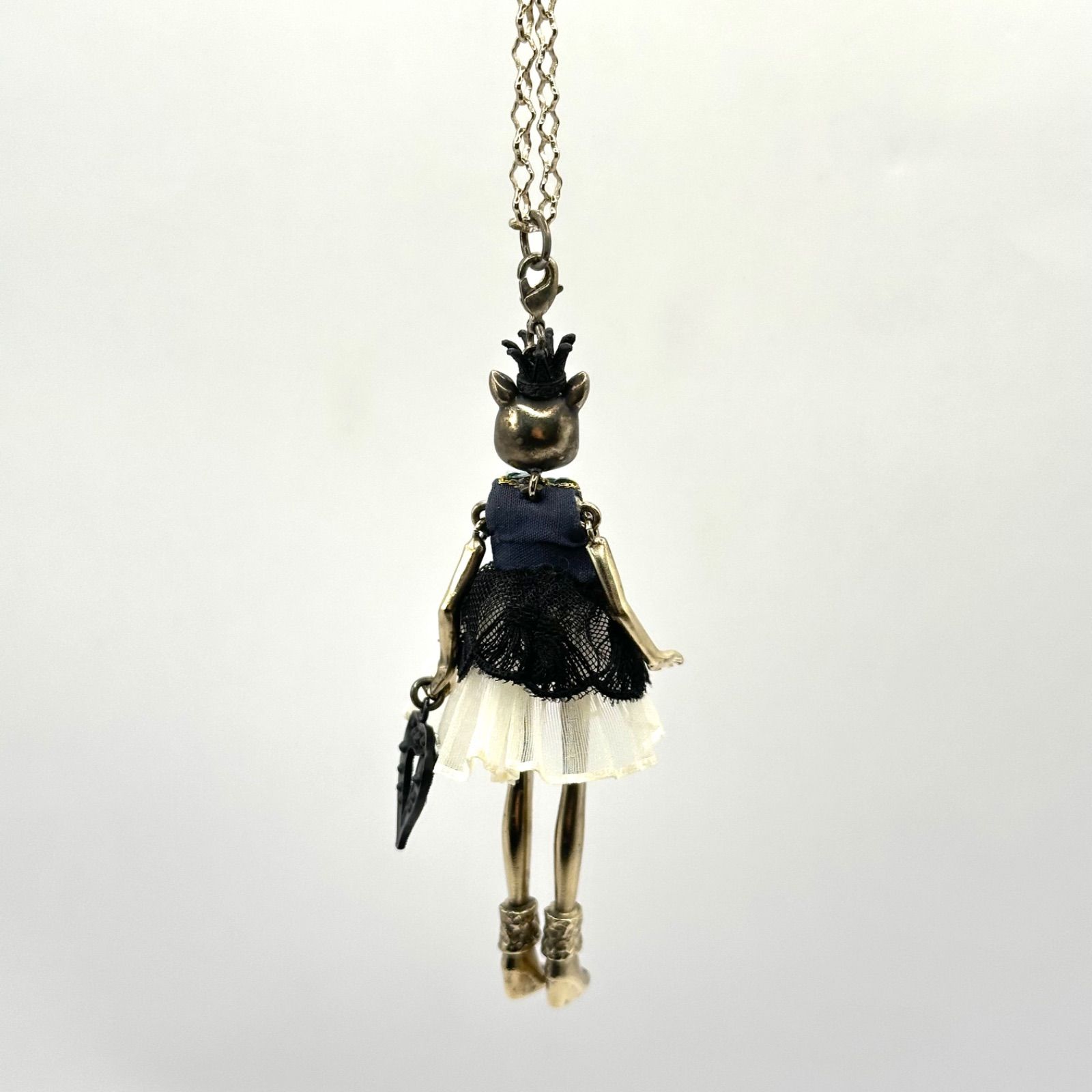 希少】Servane Gaxotte セルバンギャゾット ネックレス 猫 キャット