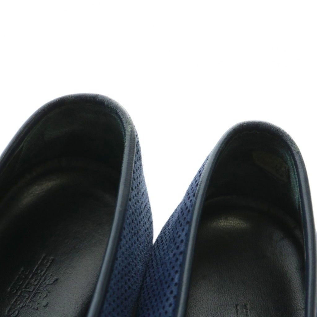 HERMES エルメス  スニーカー スリッポン ネイビー×ベージュ エルメス HERMES スリッポン スニーカー スエード メッシュ ローカット