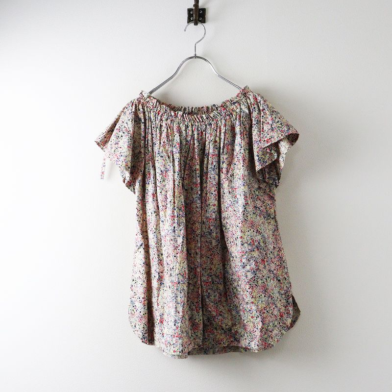 美品 ハグオーワー HUG O WaR リバティプリントギャザープルオーバー