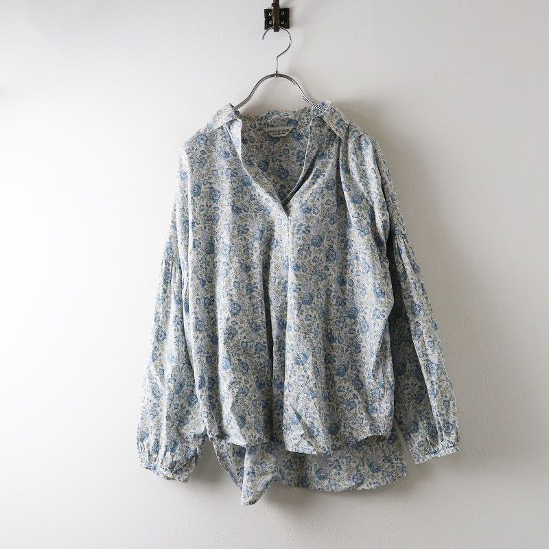 ハグオーワー HUG O WaR リバティ pt. ショルダータックスキッパーブラウス F ホワイト ギャザー シャツ プルオーバー