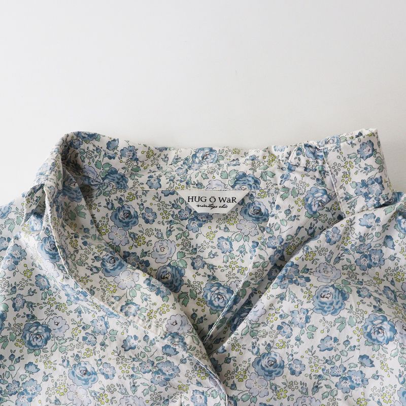  ハグオーワー HUG O WaR リバティ pt. ショルダータックスキッパーブラウス F ホワイト ギャザー シャツ プルオーバー 長袖 シャツ ブラウス