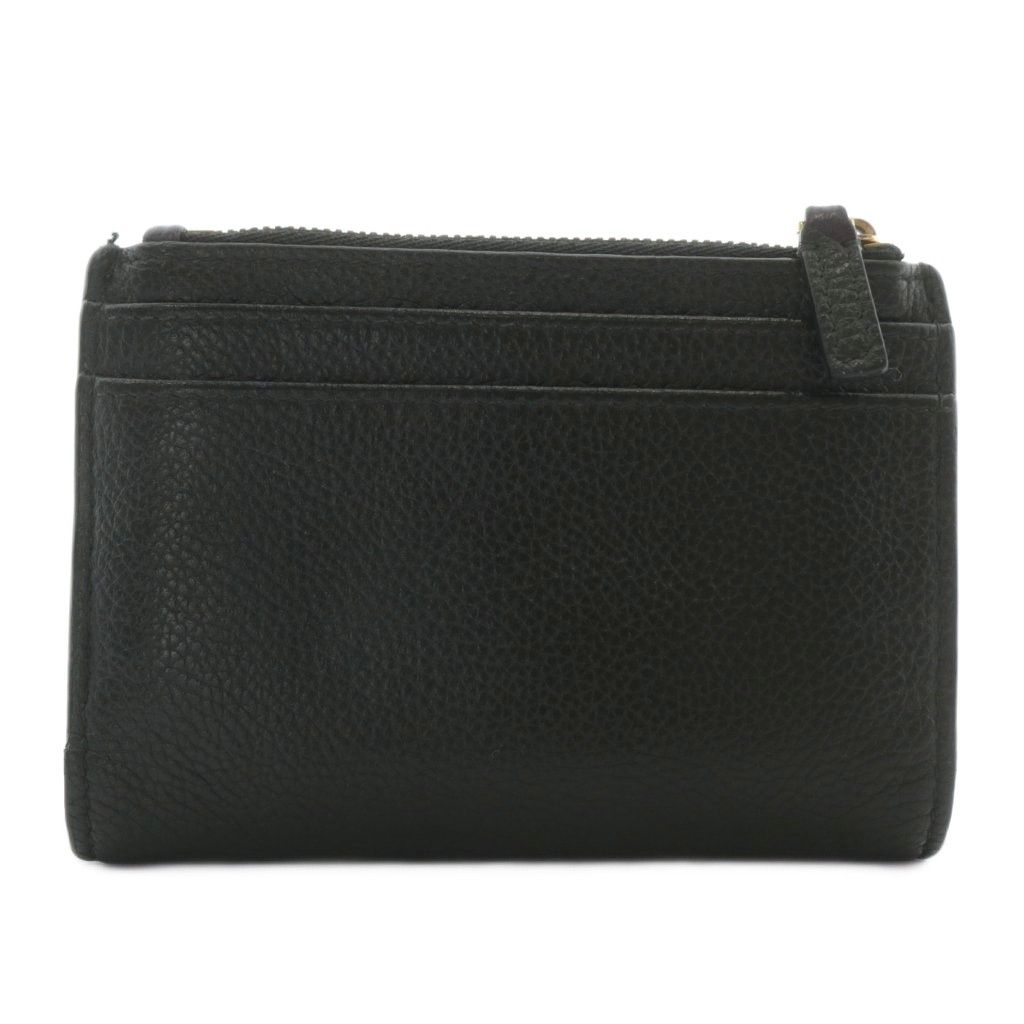 【美品】balenciaga ブラック 二つ折り財布 694166 バレンシアガ BALENCIAGA 694166 財布 二つ折り レザー ロゴ 黒