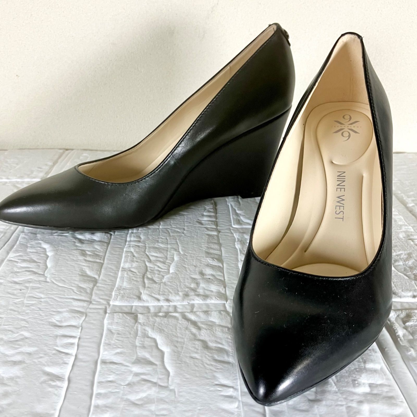 ナインウェスト NINE WEST アメリカ購入 フラット パンプス ネイビー