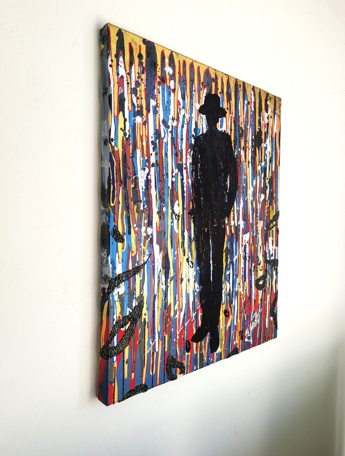 ギグワーカー / モダン画 46×38㎝ F8 キャンバス 原画 一点もの 現代