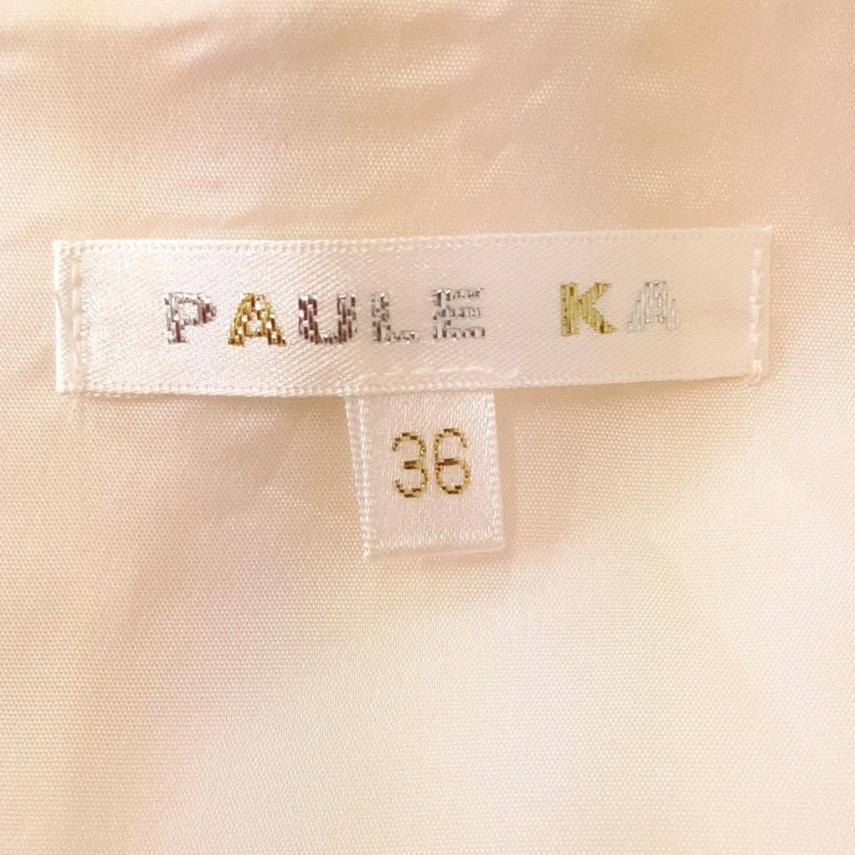 PAULEKA(ポールカ) ワンピース サイズ36 S レディース美品 白×黒