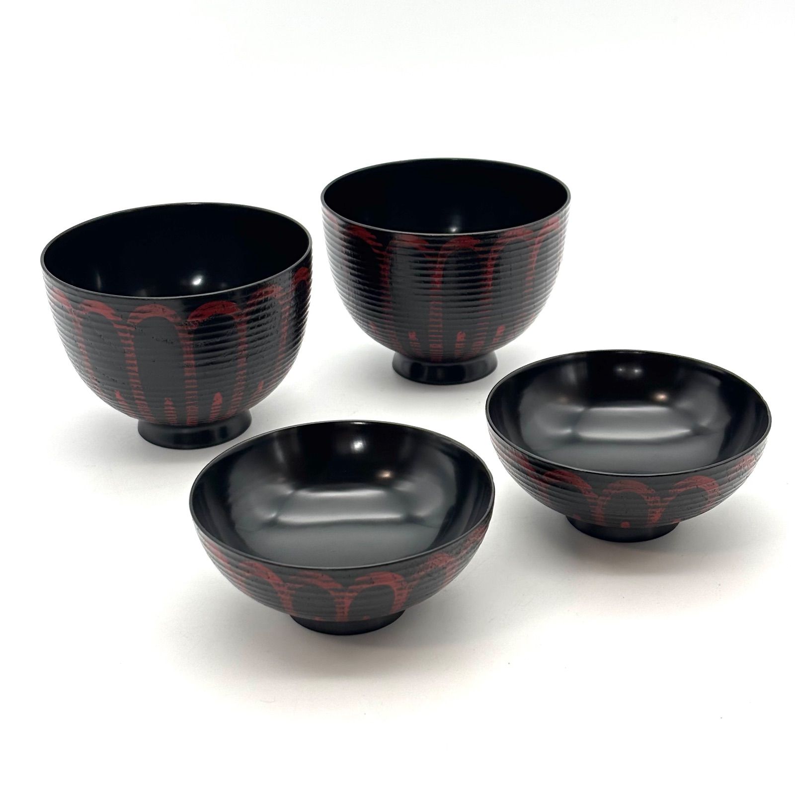 山中塗】和田謹斎 吸物椀 2客 / 山中漆器 在銘『謹斎』蓋付椀 蓋碗 小