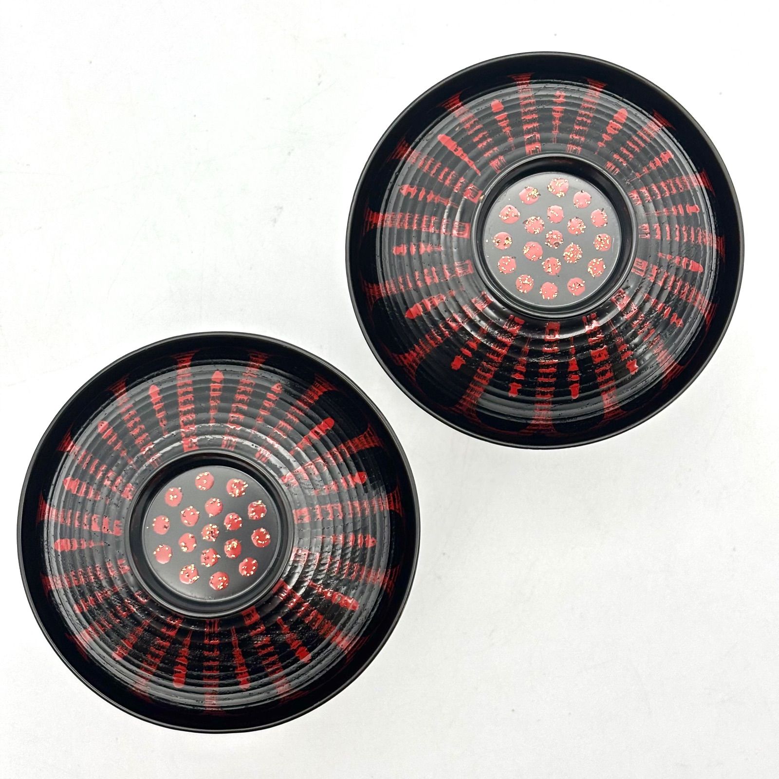 山中塗】和田謹斎 吸物椀 2客 / 山中漆器 在銘『謹斎』蓋付椀 蓋碗 小