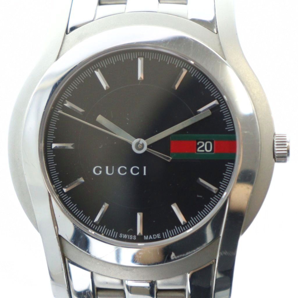 グッチ GUCCI 5500XL 腕時計 ウォッチ クォーツ カレンダー付き ロゴ