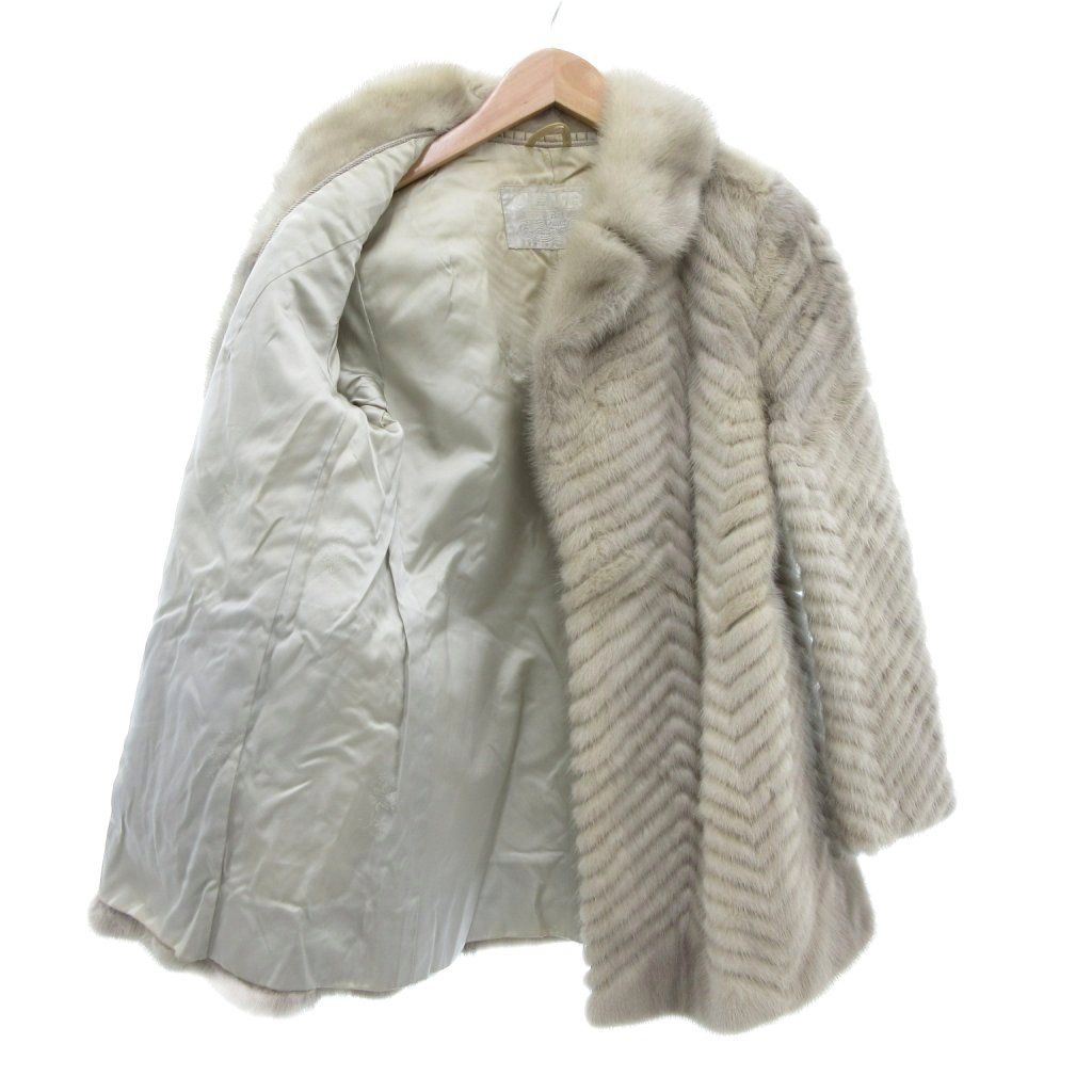 エンバ EMBA サファイアミンク ファー コート 毛皮 ミドル ハーフ丈