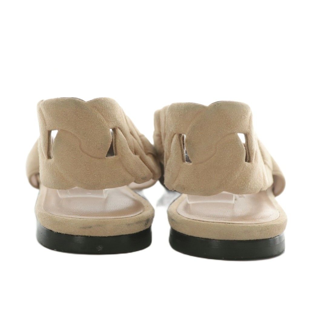 エルメス HERMES ジーナ フラットシューズ サンダル スエード ポイン