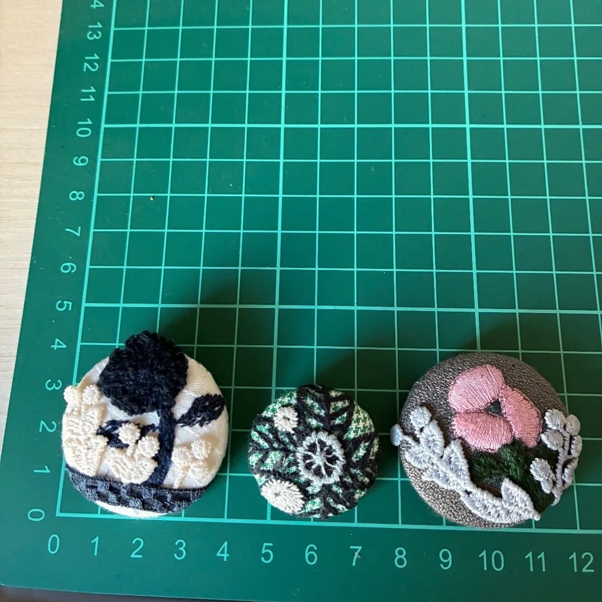 3点セット ミナペルホネン刺繍生地使用 ぶら下がりレース使用