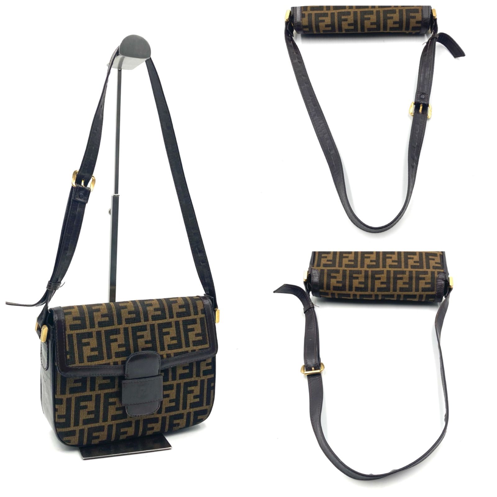 □美品□稀少□FENDI フェンディ ズッカ ショルダーバッグ カメラ