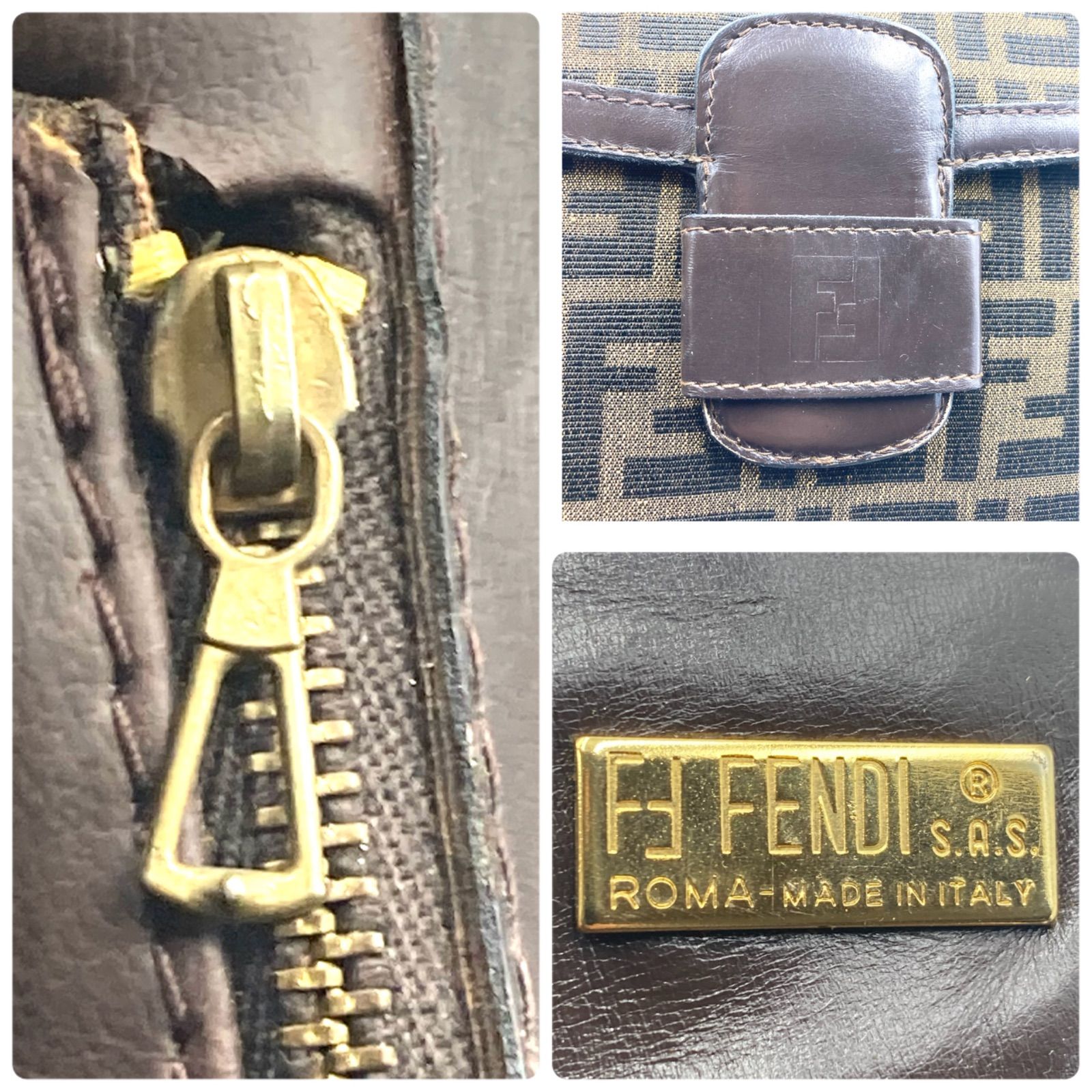 □美品□稀少□FENDI フェンディ ズッカ ショルダーバッグ カメラ