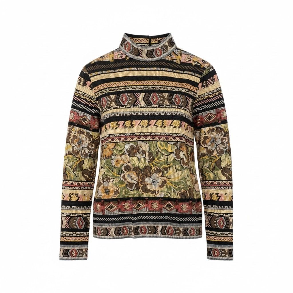 58k22 LEONARD FASHION レオナール ロングスリーブ カットソー モック