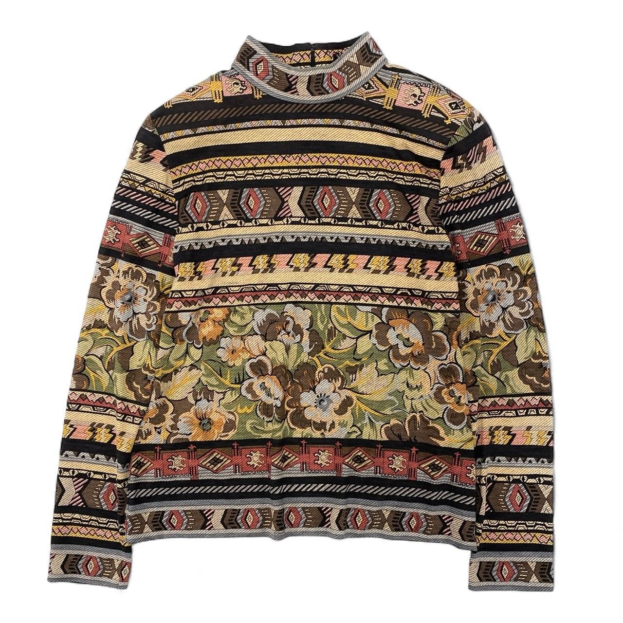 58k22 LEONARD FASHION レオナール ロングスリーブ カットソー モック