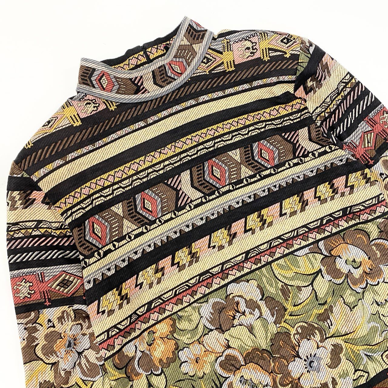 58k22 LEONARD FASHION レオナール ロングスリーブ カットソー モック