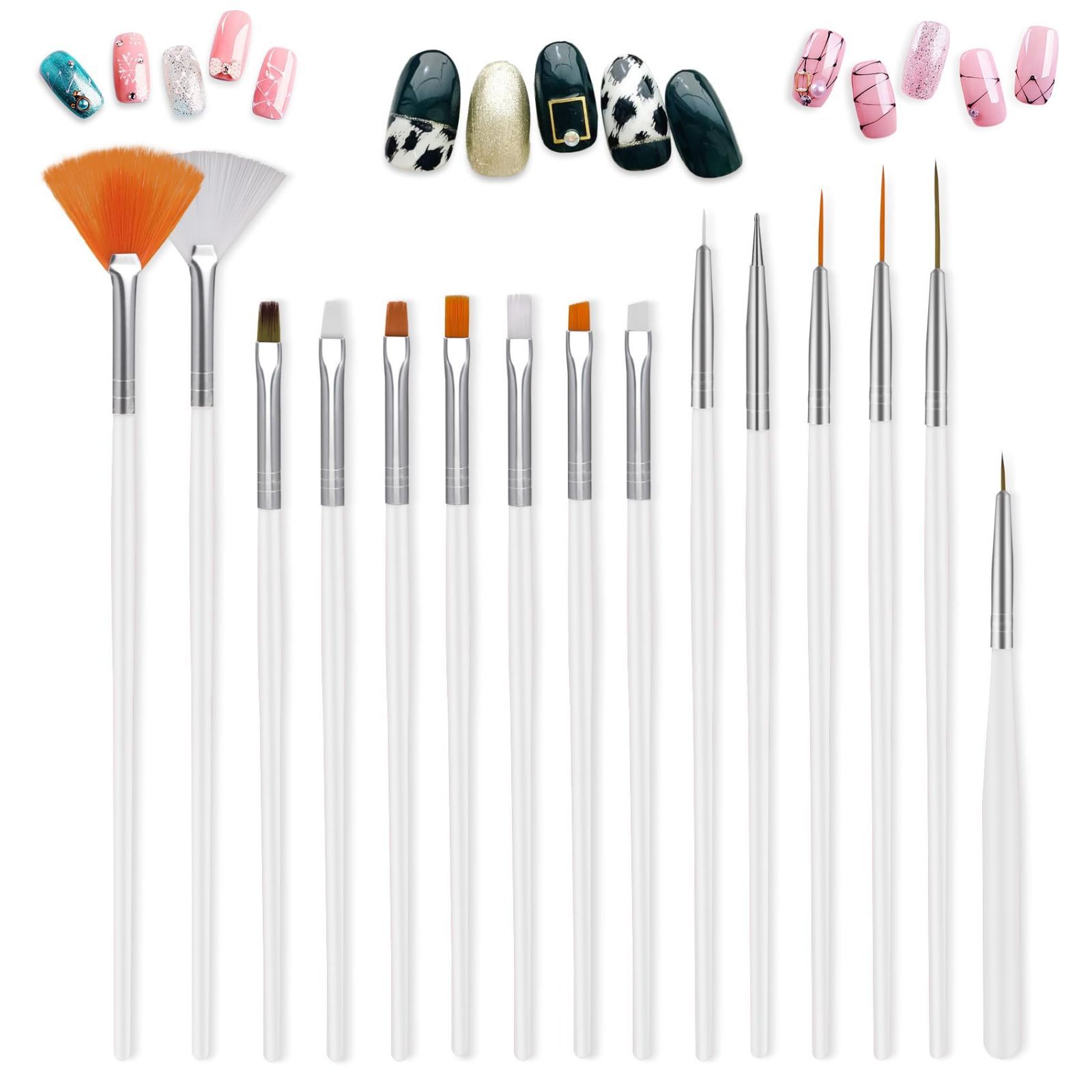 ネイルアート用品(筆など) yhnh ネイル筆 セット 15本 ジェルネイルブラシ ネイルアート筆 ドット