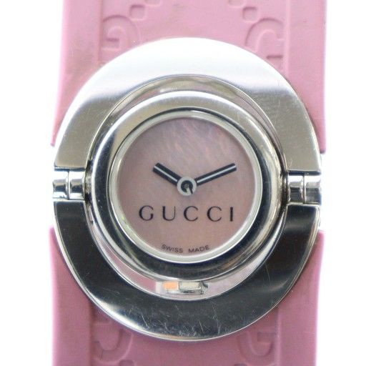 グッチ GUCCI 112 トワール バングル ウォッチ 腕時計 クォーツ ラバー