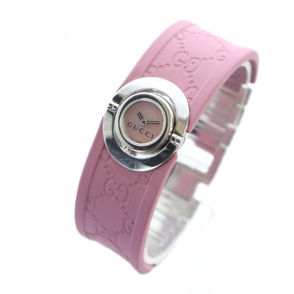 グッチ GUCCI 112 トワール バングル ウォッチ 腕時計 クォーツ ラバー