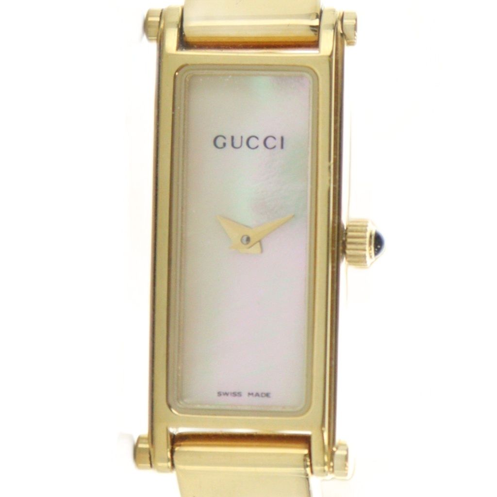 グッチ GUCCI 1500L 腕時計 ウォッチ クォーツ シェル文字盤 スクエア