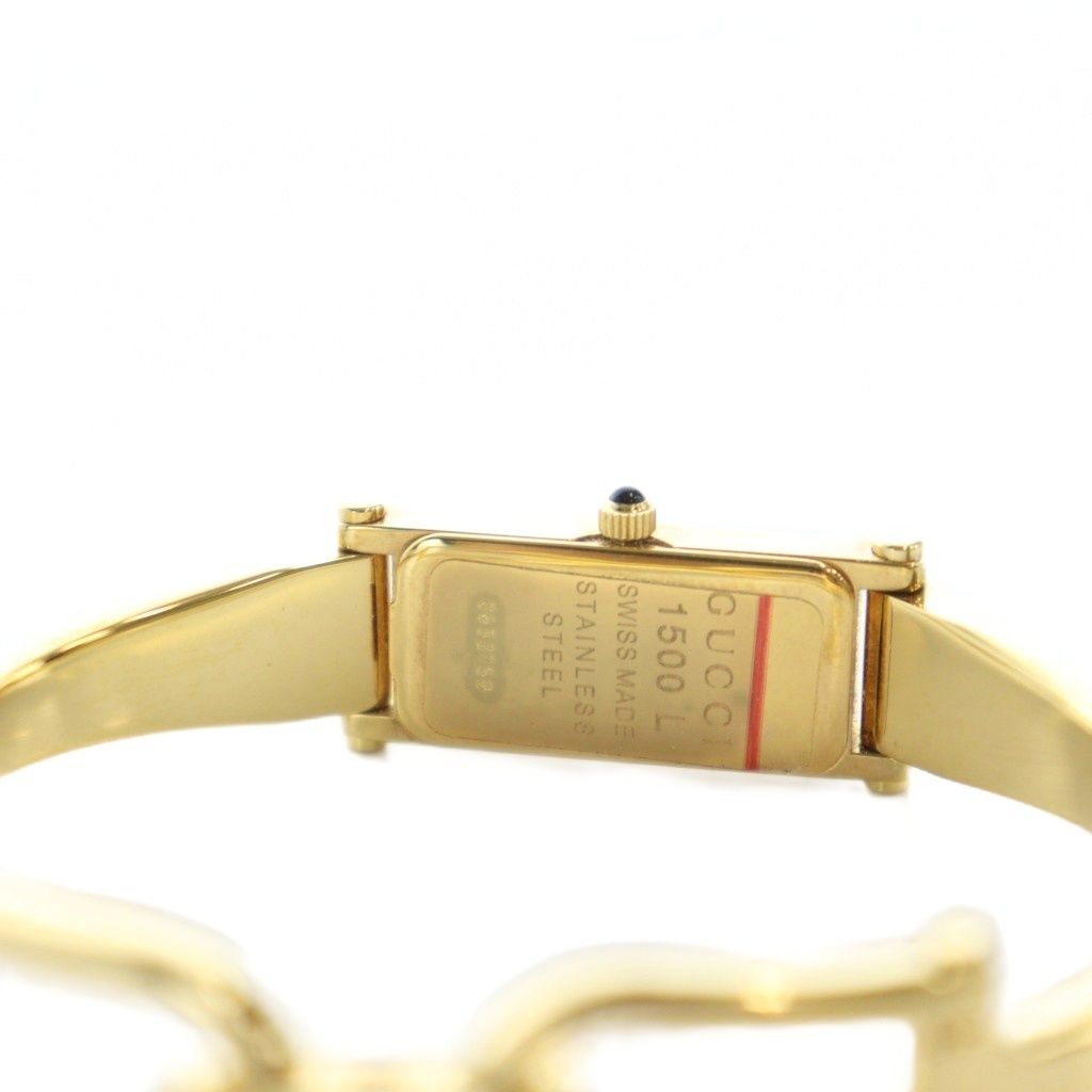 グッチ GUCCI 1500L 腕時計 ウォッチ クォーツ シェル文字盤 スクエア