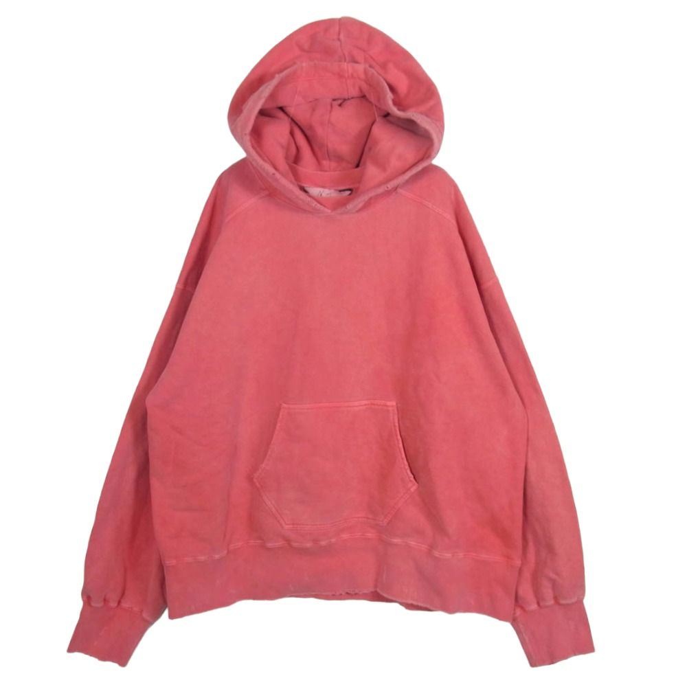 トップス ANCELLM DYED DAMAGE HOODIE RED 2 ANCELLM / Dyed Damage Hoodie – Tree and Branch
