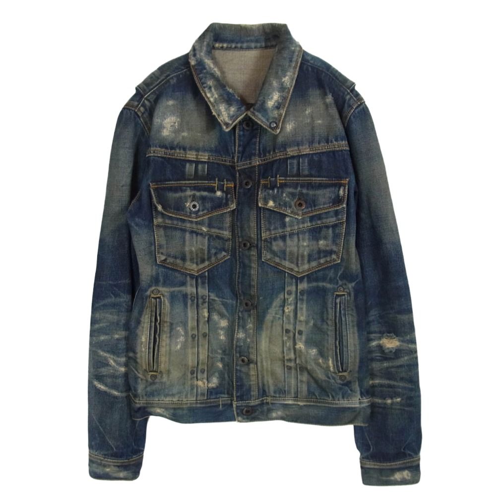 リメイクダメージデニムジャケット AULA リメイク デニムジャケット G