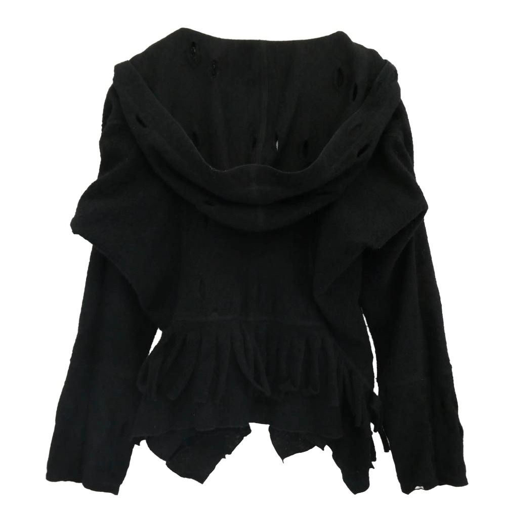 エイココンドウ eiko kondo ウール フード付 ジャケット カーディガン