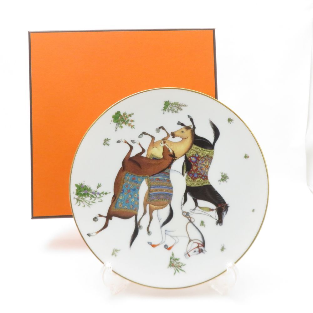 未使用 HERMES エルメス シュヴァルドリアン 中皿 21cmプレート 馬