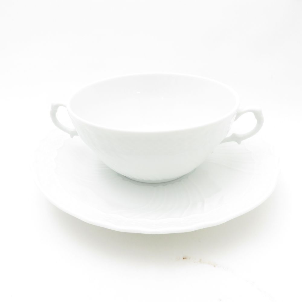 リチャードジノリ 2024 ベッキオホワイト スープカップ＆ソーサ 2客