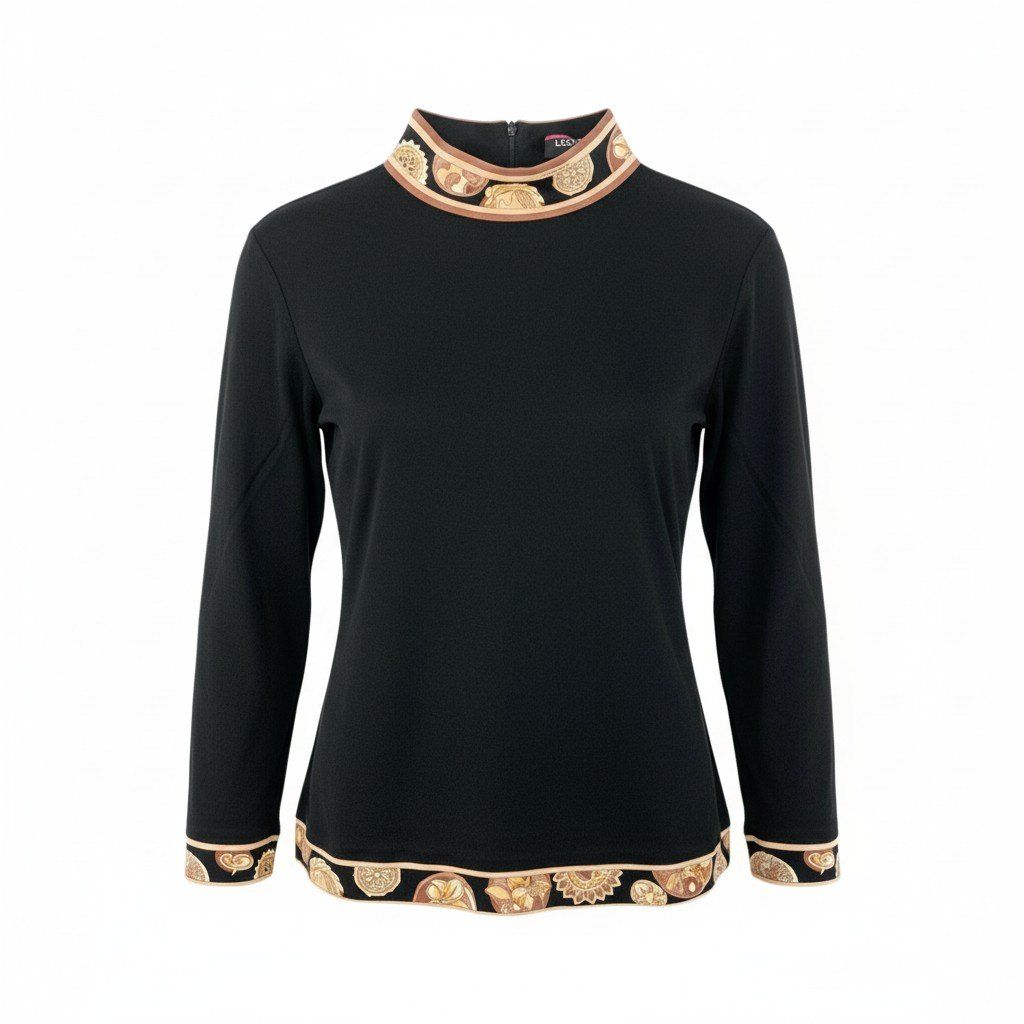 58k22 LEONARD FASHION レオナール モックネック 長袖カットソー