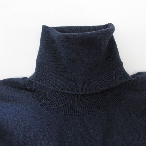 ドゥロワー Drawer 近年 18G 5分袖 タートルネックニット カットソー