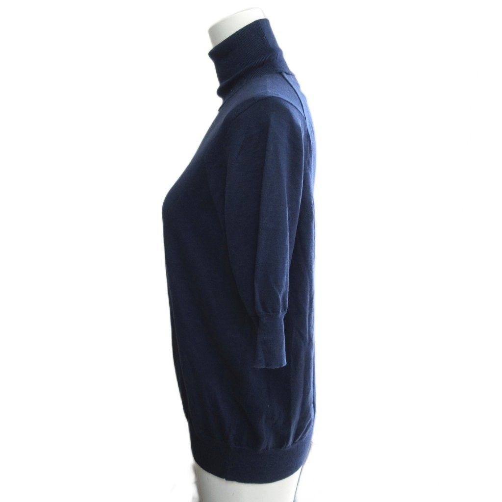 ドゥロワー Drawer 近年 18G 5分袖 タートルネックニット カットソー