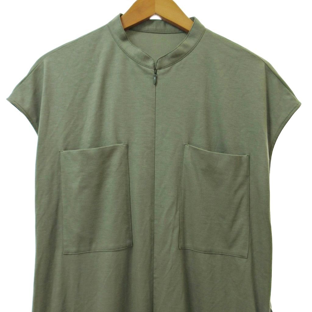 【中古】ル フィル LE PHIL 美品 ソフトポンチオールインワン ロング フレンチスリーブ 半袖 1 カーキ 緑 1118 ル フィル LE PHIL 美品 ソフトポンチオールインワン ロング フレンチ