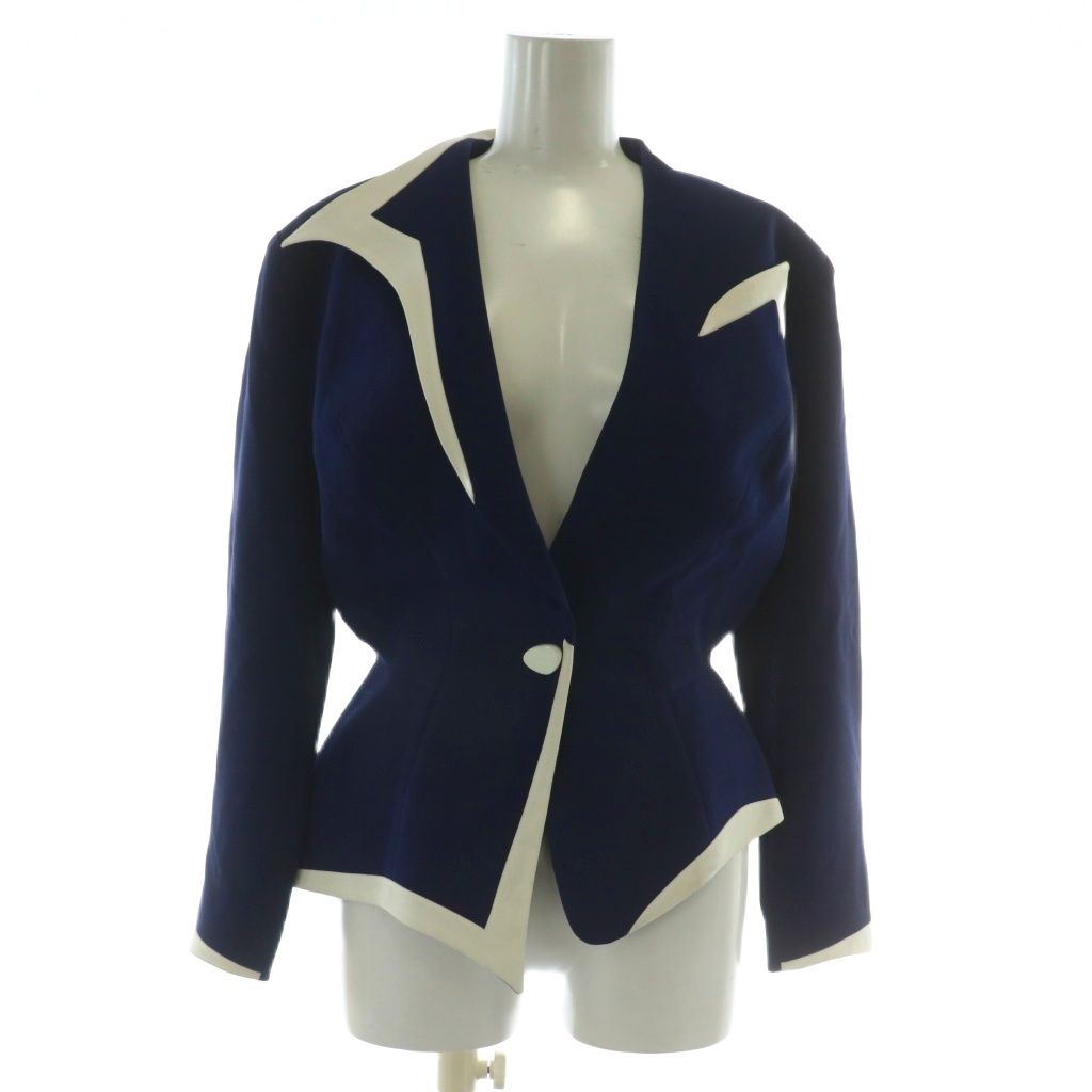 【美品】ヴィンテージ Thierry Mugler アシンメトリージャケット ティエリーミュグレー THIERRY MUGLER セットアップ 上下 ジャケット