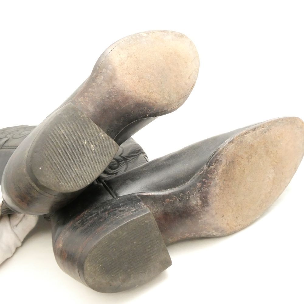 難有 LUCCHESE ルケーシー ウエスタンブーツ 8 1/2D 26.5cm相当 レザー