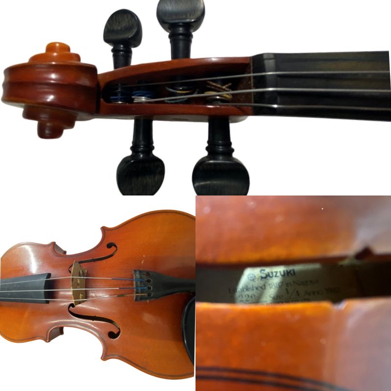 SUZUKI 子供用バイオリン 3点セット No.280 1/2 No.220 1/4 No.220 1/8