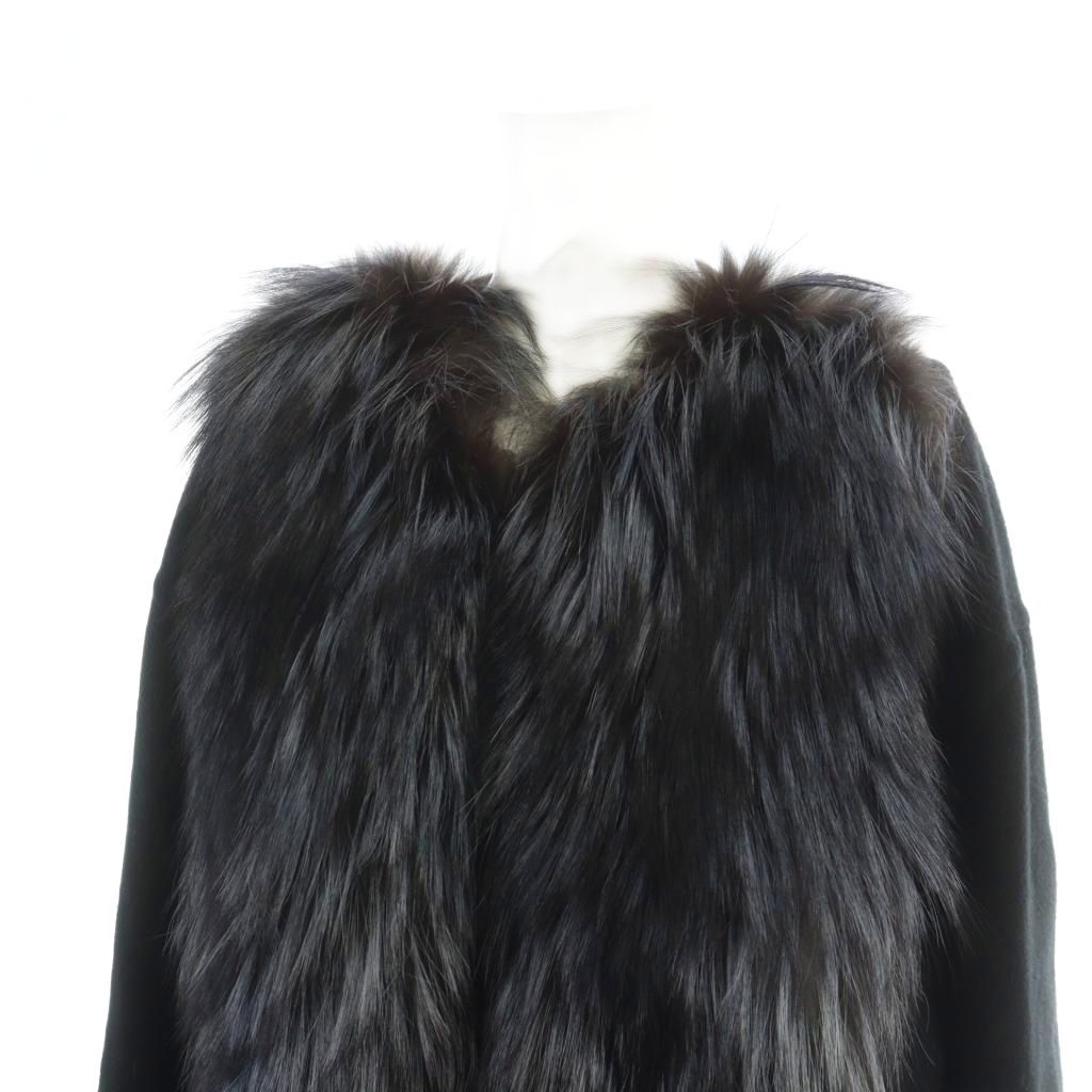 フェンディ FENDI ロング コート シルバーフォックス ファー 毛皮