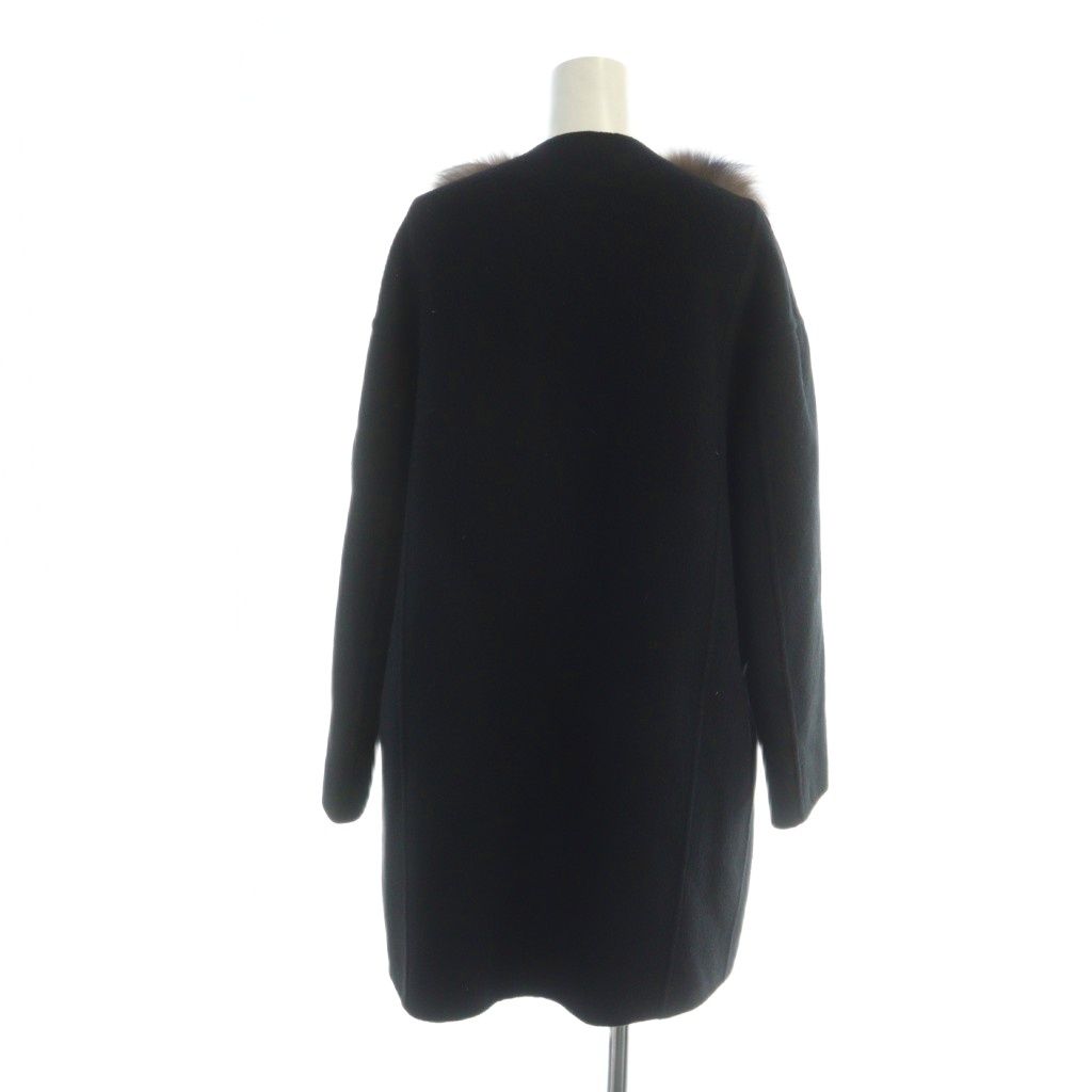 フェンディ FENDI ロング コート シルバーフォックス ファー 毛皮