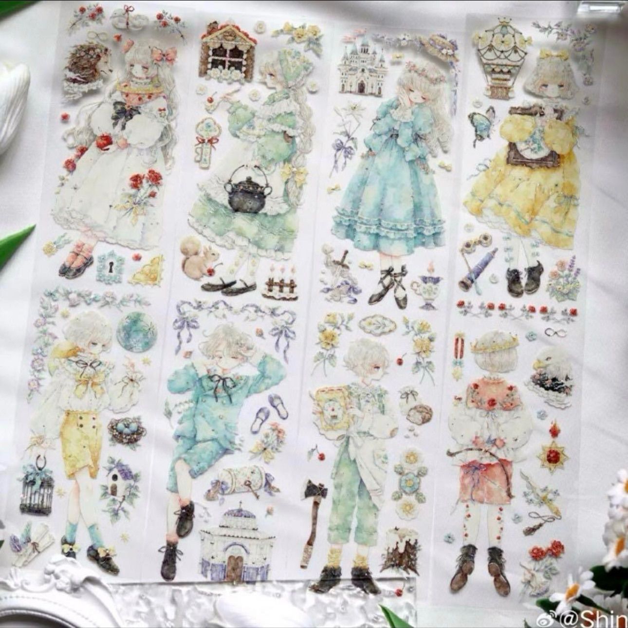 贝壳光 6cm×10m 枕边语 海外マスキングテープ 海外マステ 人物 - メルカリ