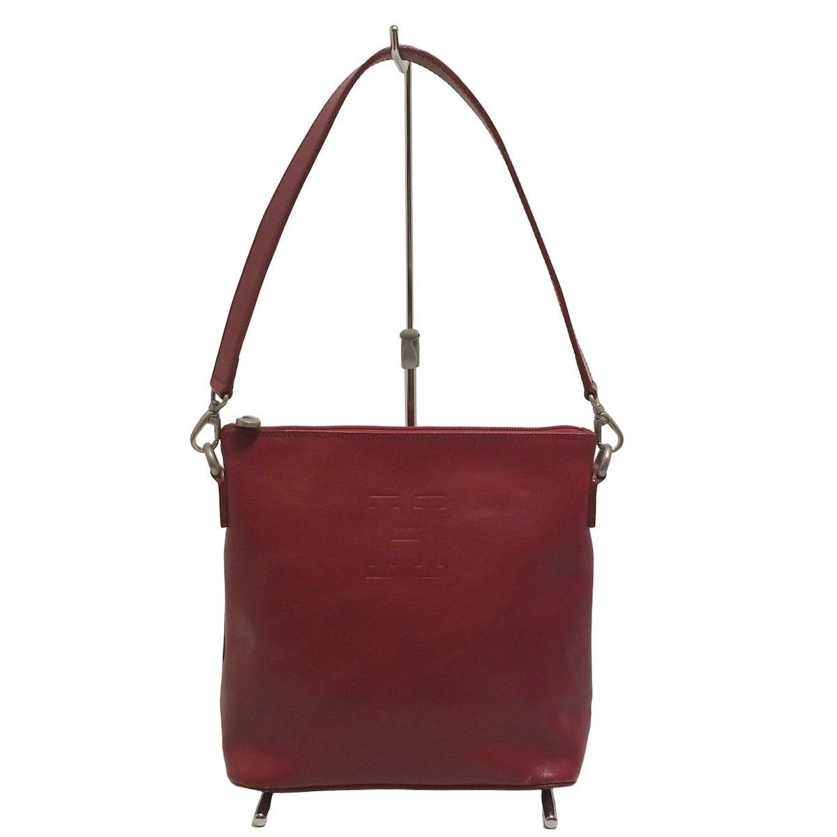 ヒロフ赤いハンドバッグ HIROFU(ヒロフ) ハンドバッグ - レッド レザー - メルカリ