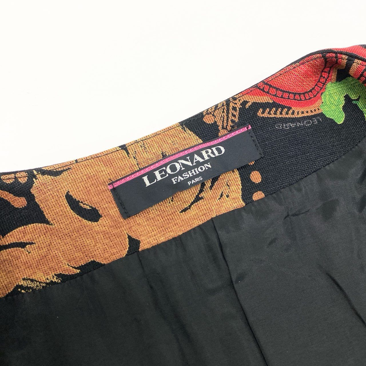 58k22 LEONARD FASHION レオナール ノーカラージャケット ロング