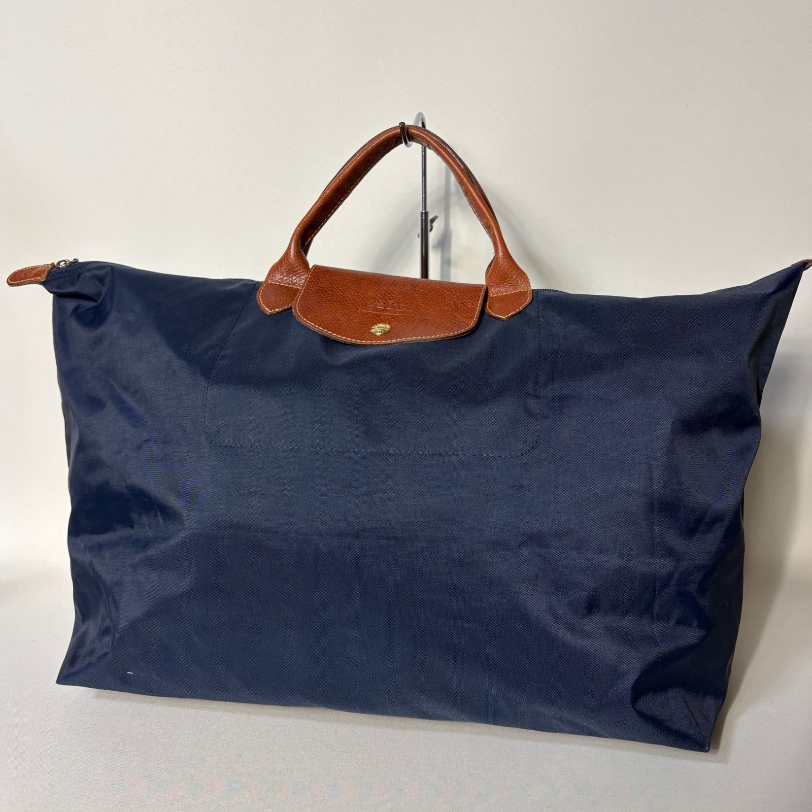 2510-7｜美品｜ロンシャン ル・プリアージュ ボストンバッグ ネイビー 